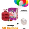 Bombonne d'Hélium Jetable Gonflage 50 Ballons