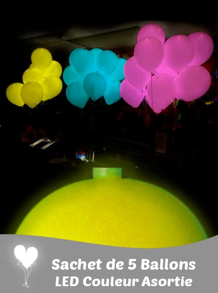 5 LED pour Ballons de Couleurs