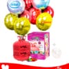 22 Ballons Mylar Rond Personnalisé + Hélium Maxi