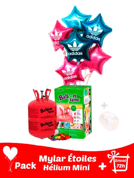 12 Ballons Mylar Étoile Personnalisé + Hélium Petit